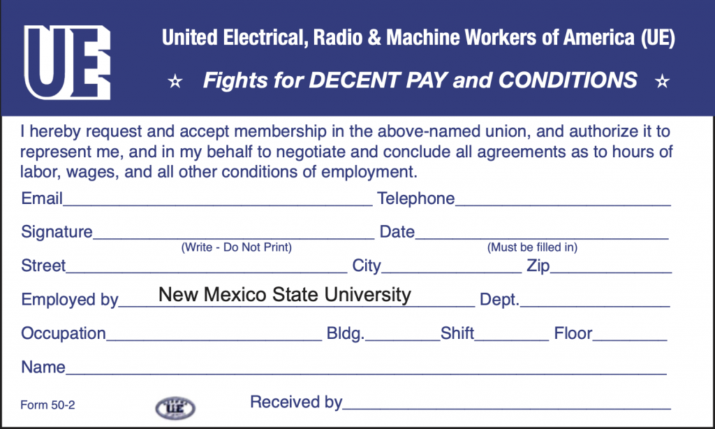 Sign A Union Card Nmsu Graduate Workers United